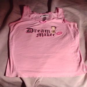 Pink Betty boop tank top